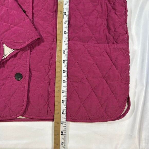 Vintage LL Bean Quilted Lightweight Coat Women's Medium Maroon Purple - Picture 7 of 8